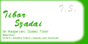 tibor szadai business card